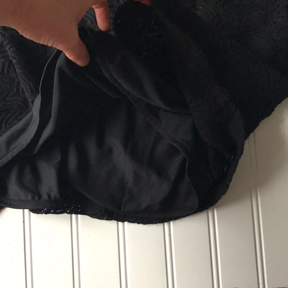 Loft crossover tie waist black lace dress NWT - Picture 9 of 10